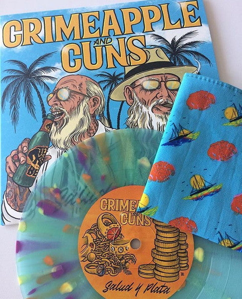 Crimeapple And Cuns : Salud Y Plata (7", EP, Blu)