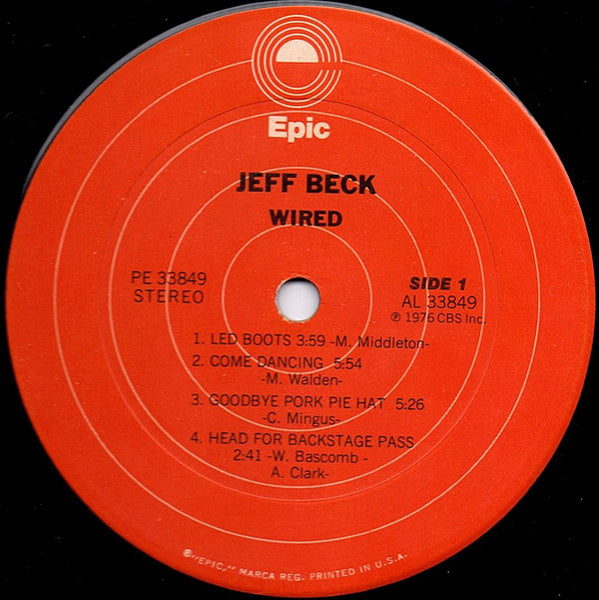 Jeff Beck : Wired (LP, Album, Cov)