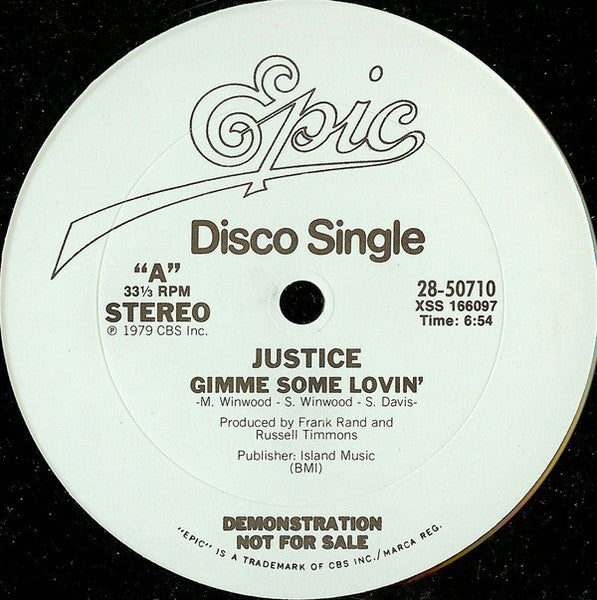 Justice (16) : Gimme Some Lovin' (12", Single, Promo)