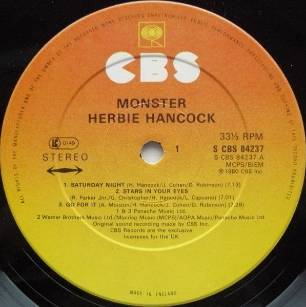 Herbie Hancock : Monster (LP, Album)