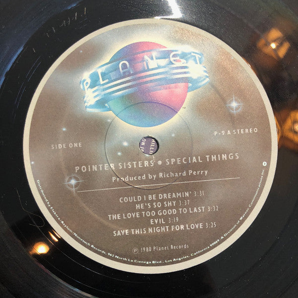 Pointer Sisters : Special Things (LP, Album, SRC)