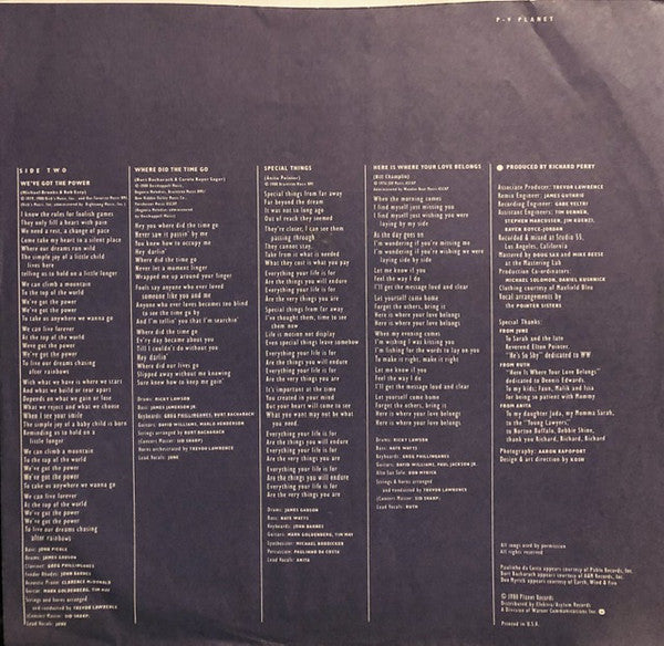 Pointer Sisters : Special Things (LP, Album, SRC)