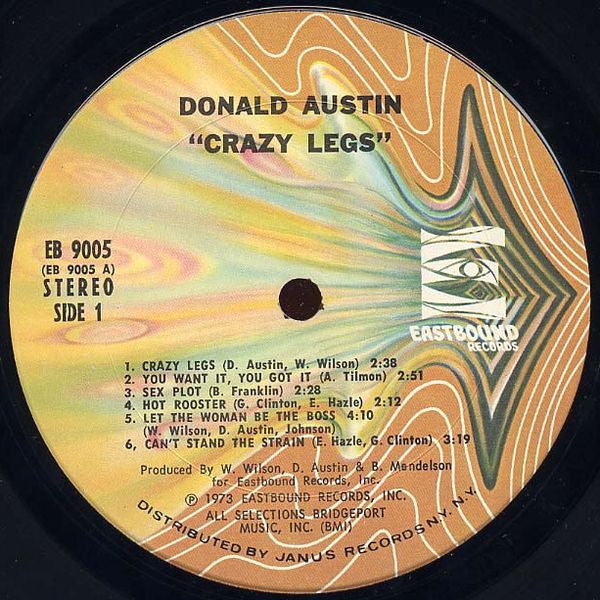 Donald Austin : Crazy Legs (LP, Album, Pit)