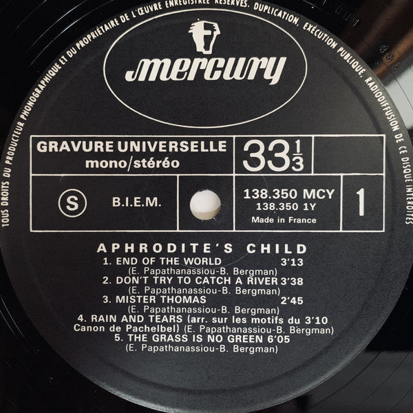 Aphrodite's Child : End Of The World (LP, Album, RP)