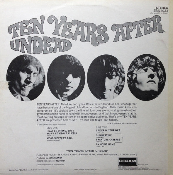 Ten Years After : Ten Years After Undead (LP, Album)