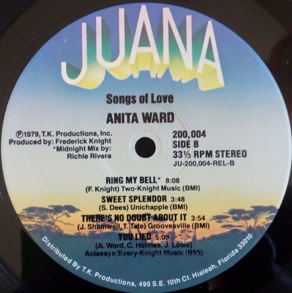 Anita Ward : Songs Of Love (LP, Album, Rai)