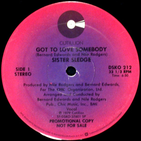 Sister Sledge : Got To Love Somebody (12", Promo)