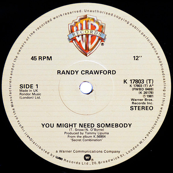 Randy Crawford : You Might Need Somebody (12")