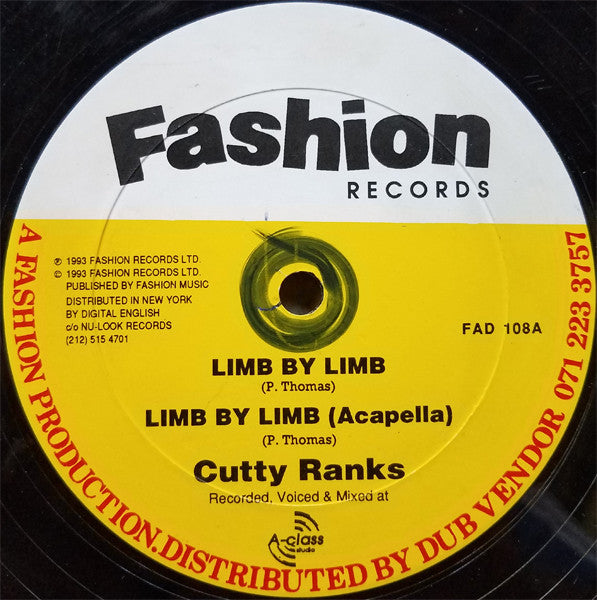 Cutty Ranks : Limb By Limb (12", Yel)