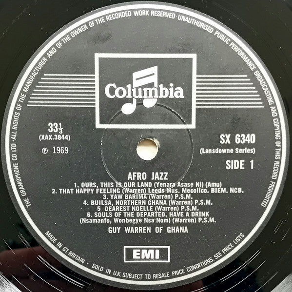 Guy Warren : Afro-Jazz (LP, Album, Mono)