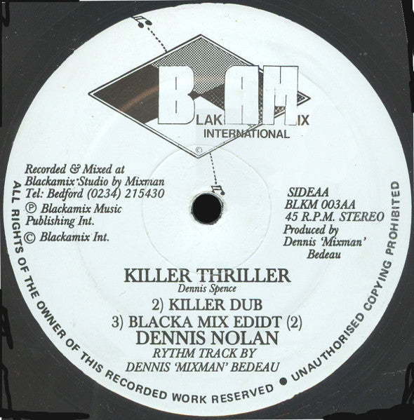 Denis Nolan : Pillow Talk / Killer Thriller (12")