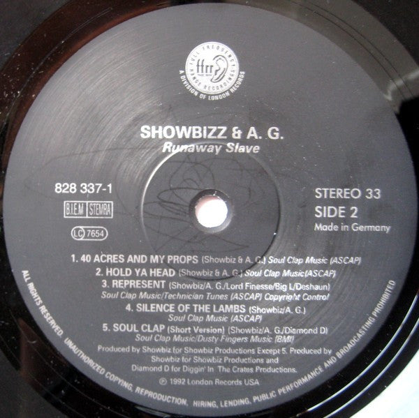 Showbiz & A.G. : Runaway Slave (LP, Album)