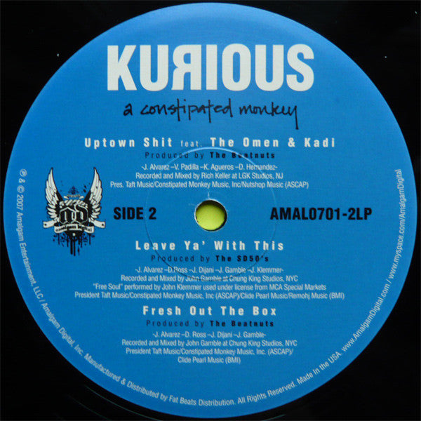 Kurious : A Constipated Monkey (2xLP, Album, RE)