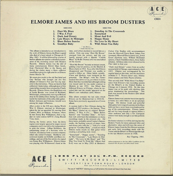 Elmore James : The Best Of Elmore James (LP, Album, Comp, Mono)