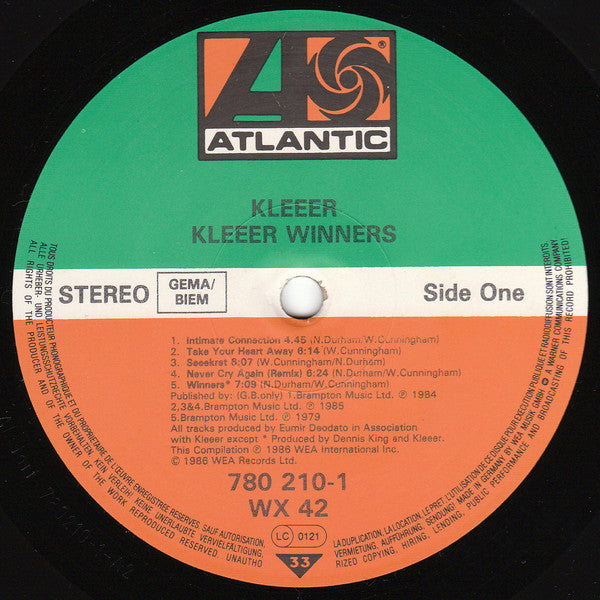 Kleeer : Kleeer Winners (The Best Of Kleeer) (LP, Comp)