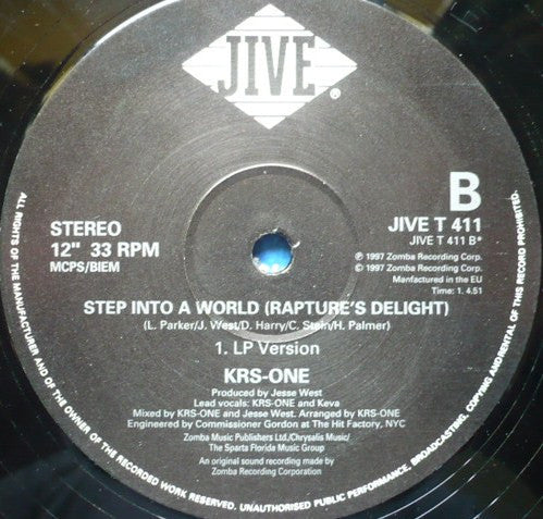 KRS-One : Step Into A World (Rapture's Delight) (12")