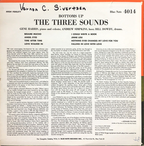 The Three Sounds : Bottoms Up! (LP, Album, Mono, RE)