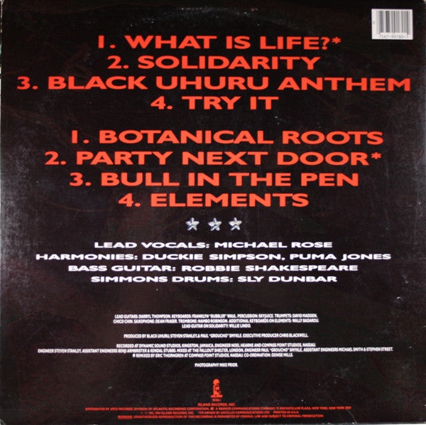 Black Uhuru : Anthem (LP, Album, SRC)