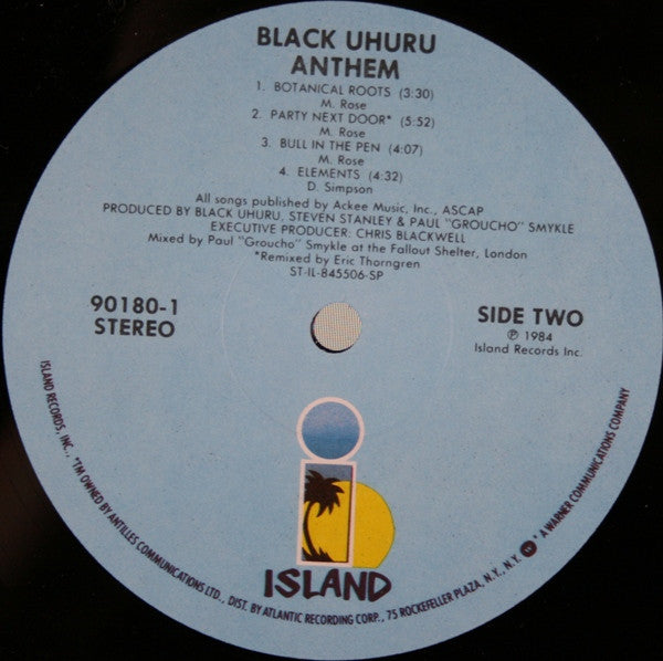 Black Uhuru : Anthem (LP, Album, SRC)