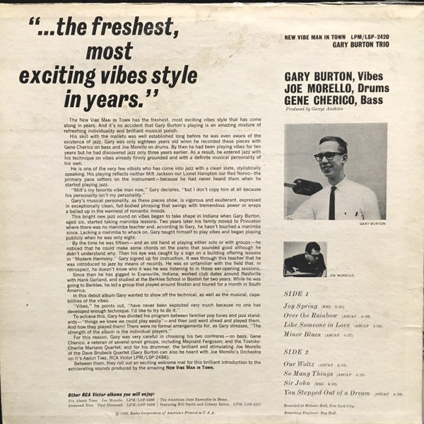 Gary Burton : New Vibe Man In Town (LP, Album)