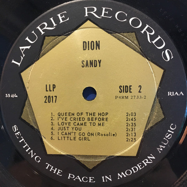 Dion (3) : Dion Sings To Sandy (LP, Album, Roc)