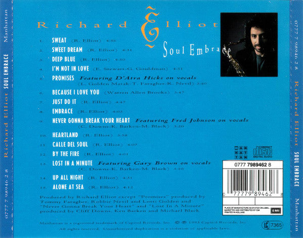 Richard Elliot : Soul Embrace (CD, Album)