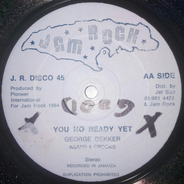 George Dekker : Run Run Run / You No Ready Yet (12")