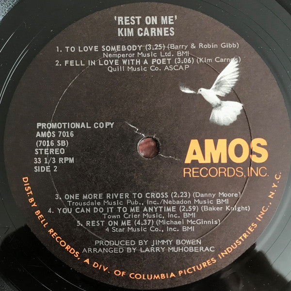 Kim Carnes : Rest On Me (LP, Album, Promo)