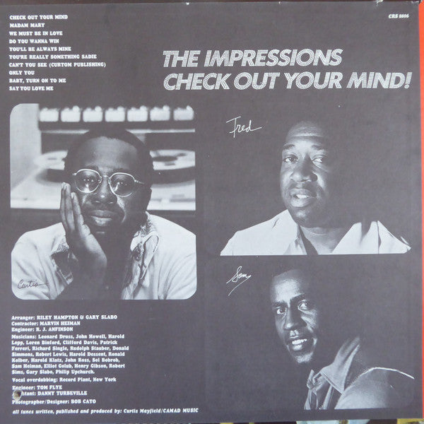 The Impressions : Check Out Your Mind! (LP, Album, Mon)