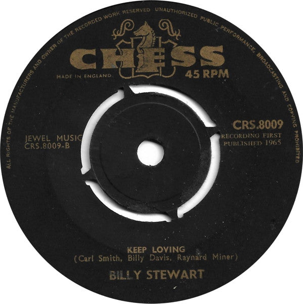 Billy Stewart : I Do Love You (7", Single)