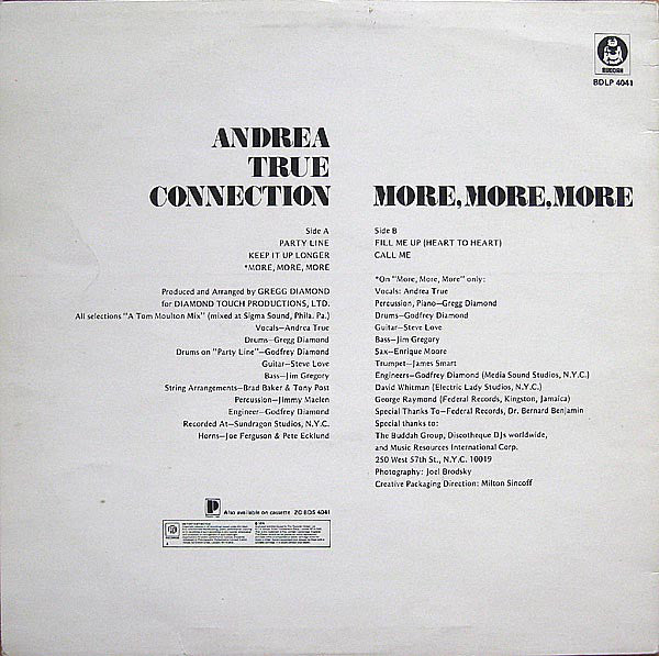 Andrea True Connection : More, More, More (LP, Album)