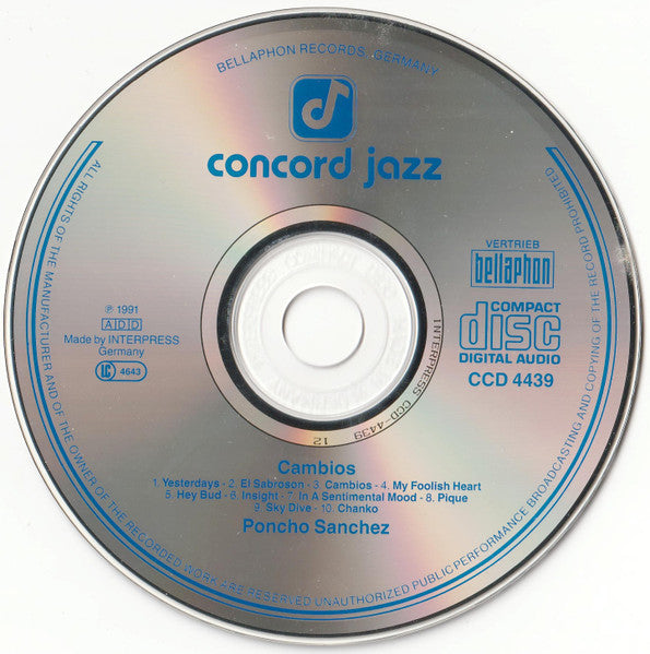 Poncho Sanchez With Special Guest Freddie Hubbard : Cambios (CD, Album)