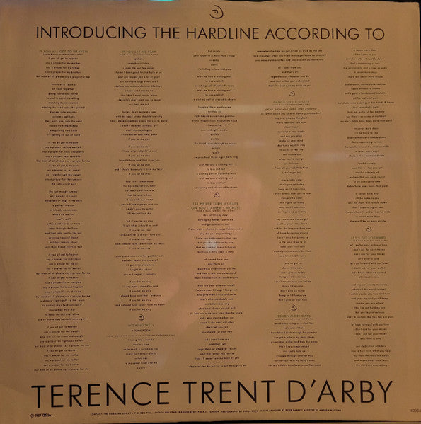 Terence Trent D'Arby : Introducing The Hardline According To Terence Trent D'Arby (LP, Album, Car)