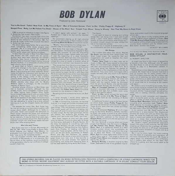 Bob Dylan : Bob Dylan (LP, Album, RE)