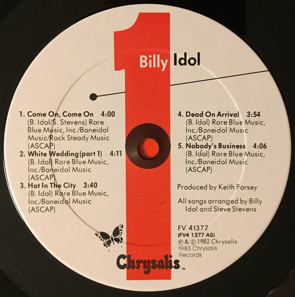 Billy Idol : Billy Idol (LP, Album, Car)