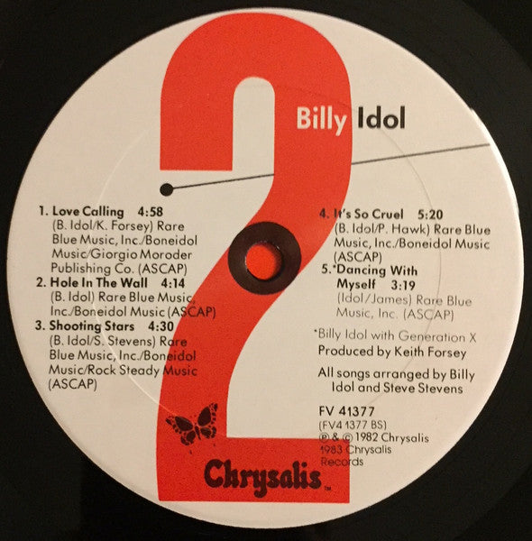 Billy Idol : Billy Idol (LP, Album, Car)