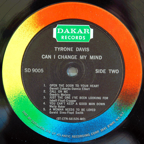 Tyrone Davis : Can I Change My Mind (LP, Album, MO )