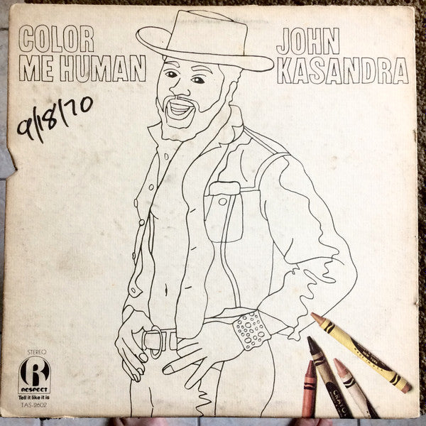 John KaSandra : Color Me Human (LP, Album, Promo, Pit)