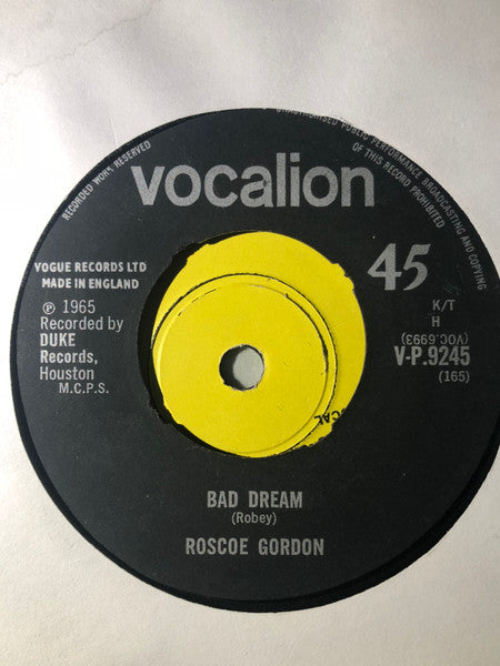 Roscoe Gordon* : Keep On Doggin’ (7", Single)