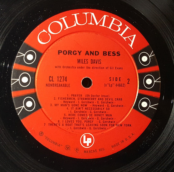Miles Davis : Porgy And Bess (LP, Album, Mono, Ter)