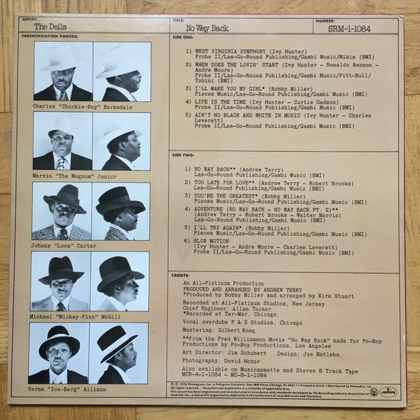 The Dells : No Way Back (LP, Album, Pit)