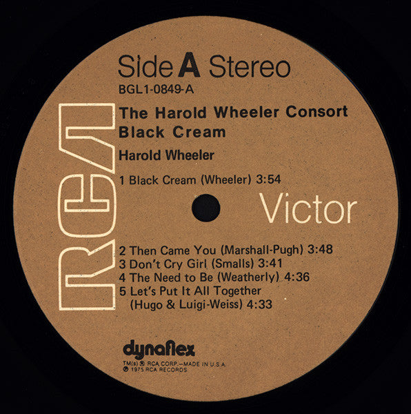 The Harold Wheeler Consort : Black Cream (LP, Album)