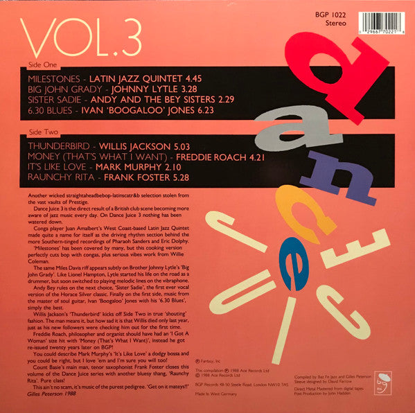 Various : Dance Juice Vol. 3 (LP, Comp)