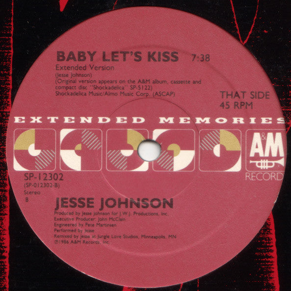 Jesse Johnson : Free World / Baby Let's Kiss (12", RE)