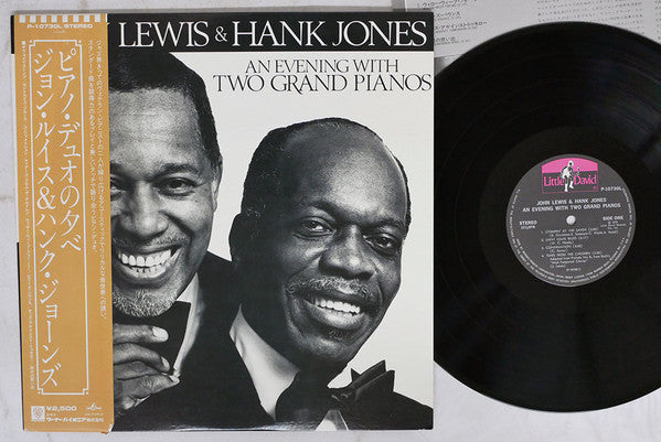 John Lewis (2) & Hank Jones : An Evening With Two Grand Pianos (LP, Album, OBI)
