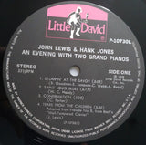 John Lewis (2) & Hank Jones : An Evening With Two Grand Pianos (LP, Album, OBI)
