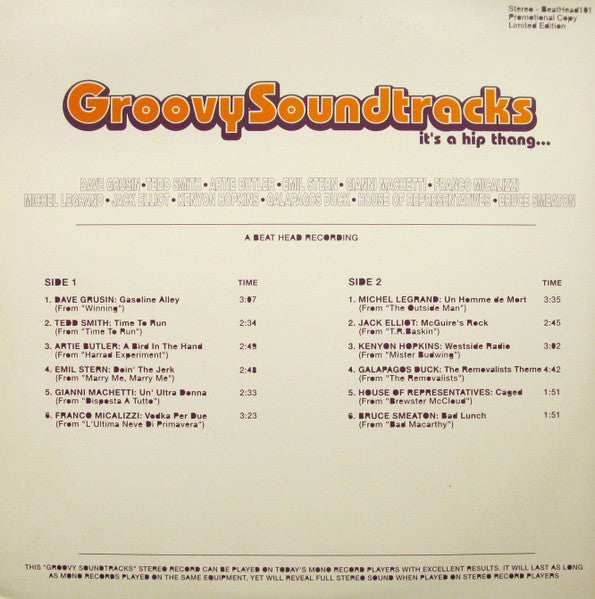 Various : Groovy Soundtracks It's A Hip Thang... (LP, Comp, Ltd, Promo, Unofficial)