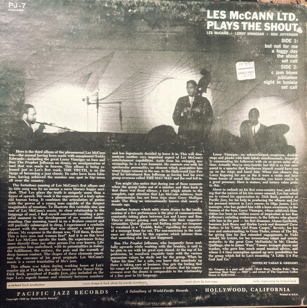 Les McCann Ltd. : The Shout (LP, Mono)