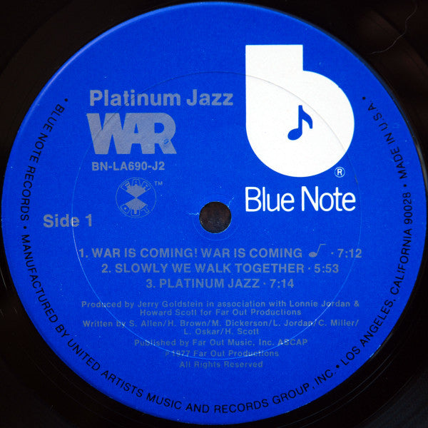 War : Platinum Jazz (2xLP, Album, Comp, Pit)