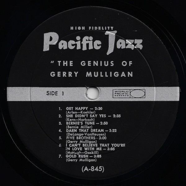 Gerry Mulligan : The Genius Of Gerry Mulligan (LP, Comp, Mono)